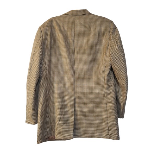 Brooks Brothers Suit Jacket Mens Brown 43 Wool Houndstooth‎ Lined Inner Pocket - Picture 2 of 16